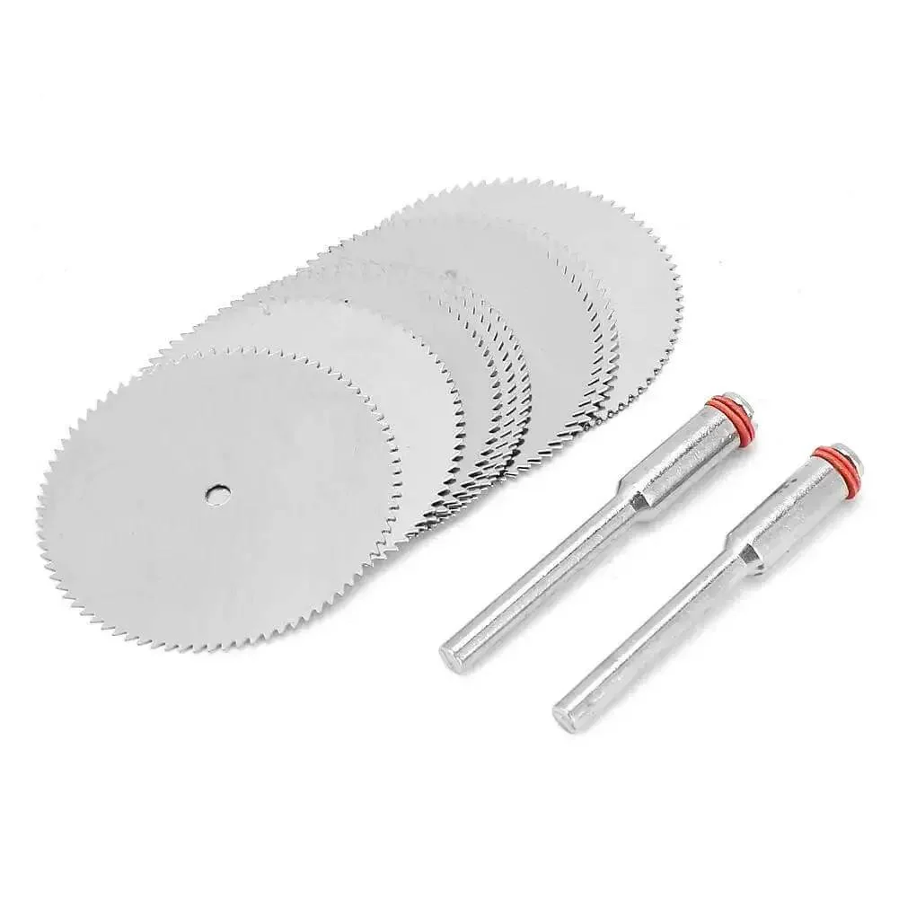 10Pcs Stainless Steel Drill Attachment Discs For Rotary Tools Metal Cutting Saw Blades Set For Drills 32mm Cutting Discs For Fast Precise Wood And Metal Cutting DIY Friendly Handy Durable Stainless Steel Construction - Image 4