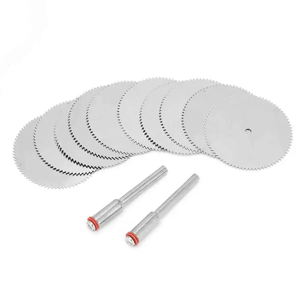 10Pcs Stainless Steel Drill Attachment Discs For Rotary Tools Metal Cutting Saw Blades Set For Drills 32mm Cutting Discs For Fast Precise Wood And Metal Cutting DIY Friendly Handy Durable Stainless Steel Construction - Image 5