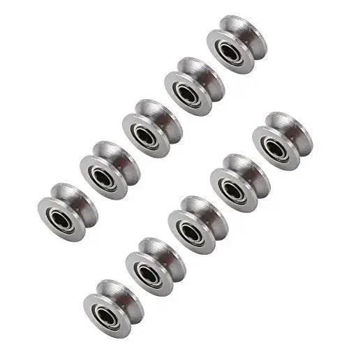 10Pcs U624ZZ U Ball Bearings Double Shielded Carbon Steel For Rail Track Linear Motion Tiny Yet Tough Mini Bearings Built To Ride Rails Great For Pulleys And Guides In Robotics And Conveyors - Image 5