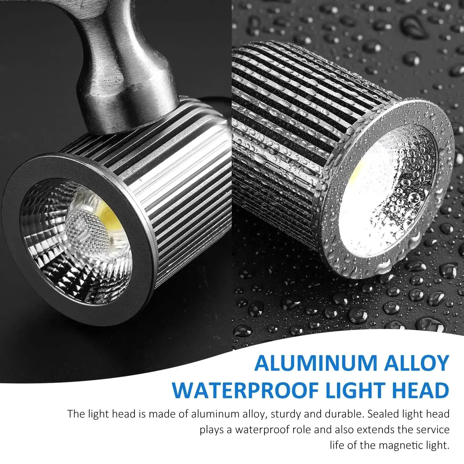 10W Magnetic LED Work Light With Flexible Gooseneck And Magnetic Base 1000 Lumen 6500K White Light For Workbench Lathe Sewing Machine Grill Shop And Beast Industrial Lighting - Image 4
