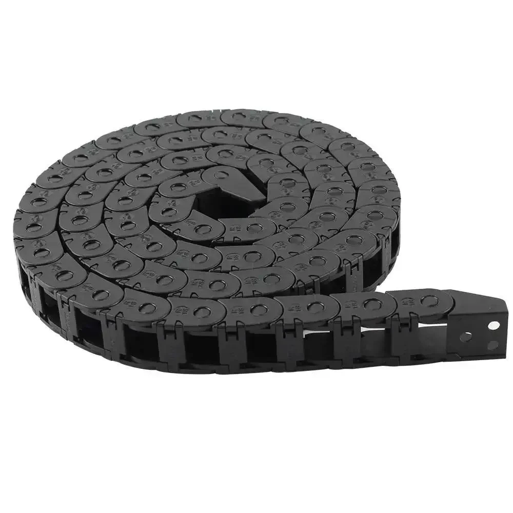 10x11mm Drag Chain Semi Enclosed Adjustable Cable Carrier Black 1M Flexible Nested Drag Chain Cable Track For 3D Printers CNC Routers And Milling Rigs