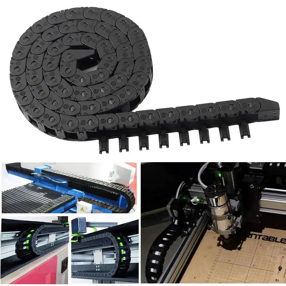 10x11mm Drag Chain Semi Enclosed Adjustable Cable Carrier Black 1M Flexible Nested Drag Chain Cable Track For 3D Printers CNC Routers And Milling Rigs - Image 2