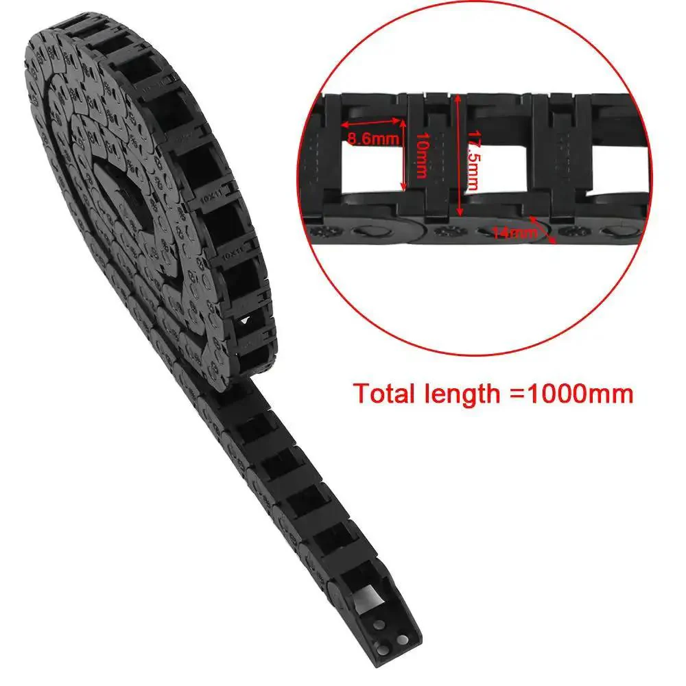 10x11mm Drag Chain Semi Enclosed Adjustable Cable Carrier Black 1M Flexible Nested Drag Chain Cable Track For 3D Printers CNC Routers And Milling Rigs - Image 7