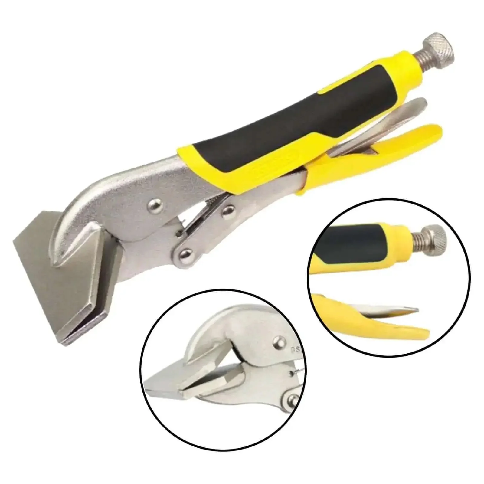 11 Inch Sheet Metal Locking Pliers With No Slip Handle Workhorse Manual Metal Bender Tool Heavy Duty High Carbon Steel Duckbill Pliers For Flattening Bending Forming And Crimping Metalworking Projects - Image 4