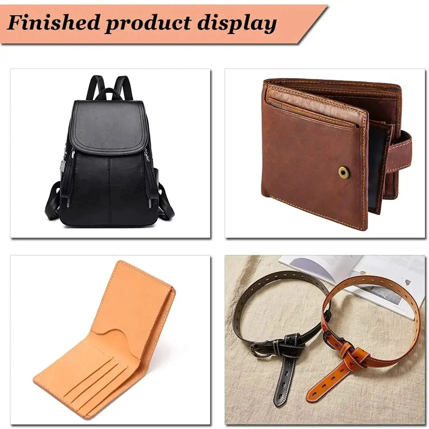 11 Piece Bookbinding Starter Kit For DIY Crafts With Large-Eye Needles, Wood Handle Awl, Waxed Thread, Bone Folder Creasers, And Needle Bottle, Pro Grade Sewing And Paper Craft Tools Set - Image 3