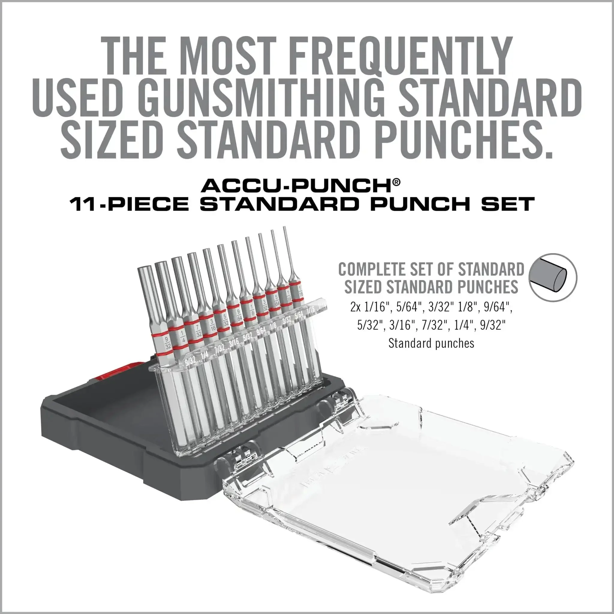 11 Piece Standard Punch Set With Pro Grade Heavy Duty Premium Steel Punches That Resist Corrosion Built For The Shop Includes A 3 Position Storage Case And Pin Punches For Precise Metalworking - Image 6