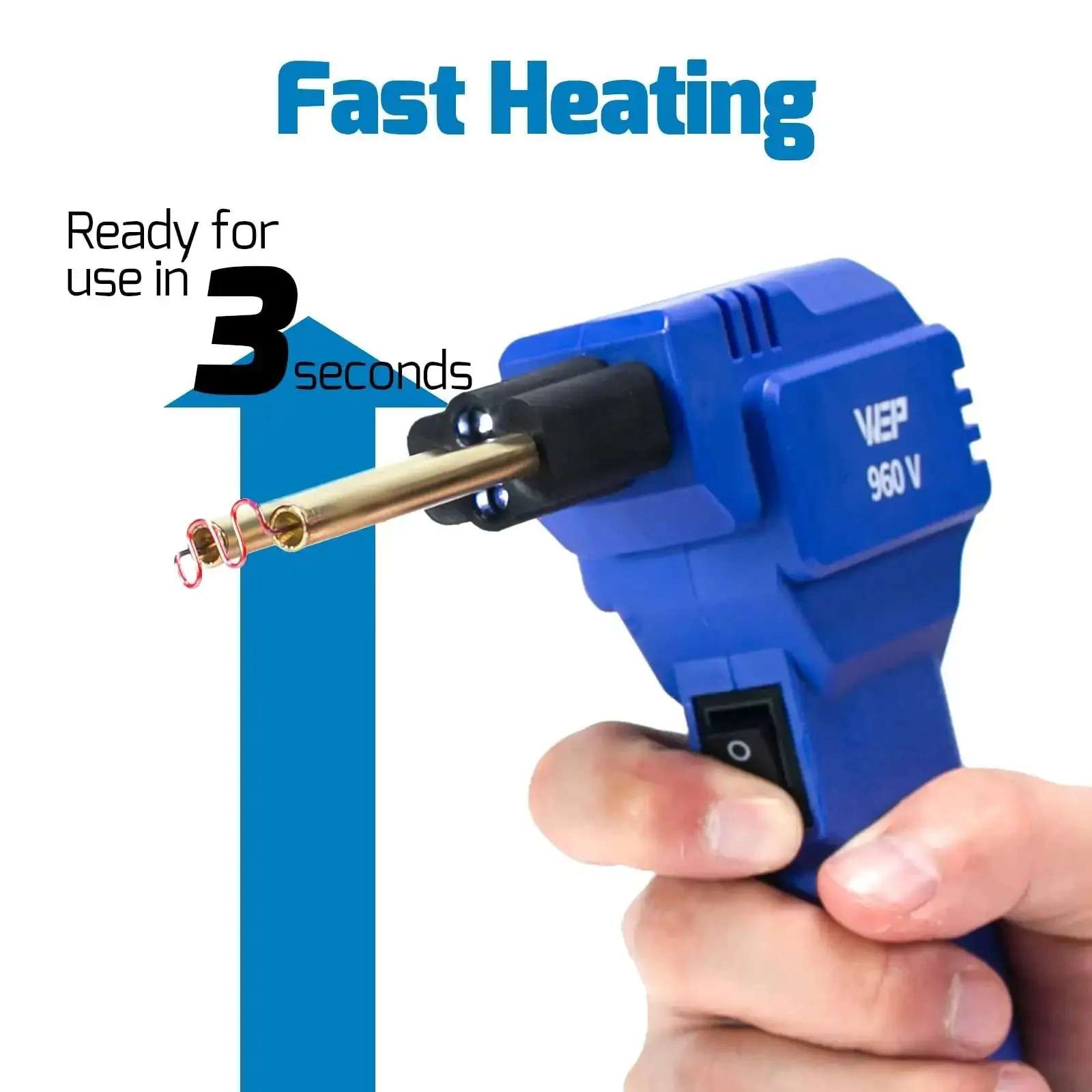 110V Plastic Welder Kit With LED Lights And 200 Hot Staples Pliers For Car Bumper Plastic Welding And Gas Tank Repair A Great Auto Mechanic Tool For Quick Crack Fixes - Image 3