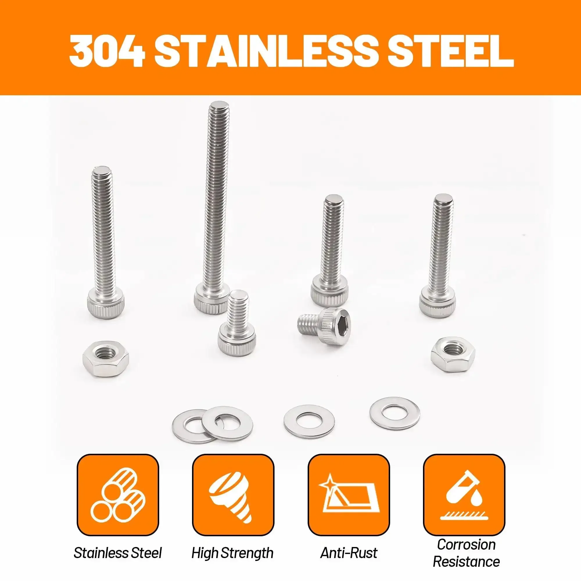1110-Piece M3 Stainless Steel Socket Head Screw And Nut Kit With Hex Drive Cap Screws From 4 To 30 Millimeter, Allen Wrench, Curved Tweezers, Metric Machine Screw Assortment Set For DIY Projects, Robotics And Bike Maintenance - Image 3