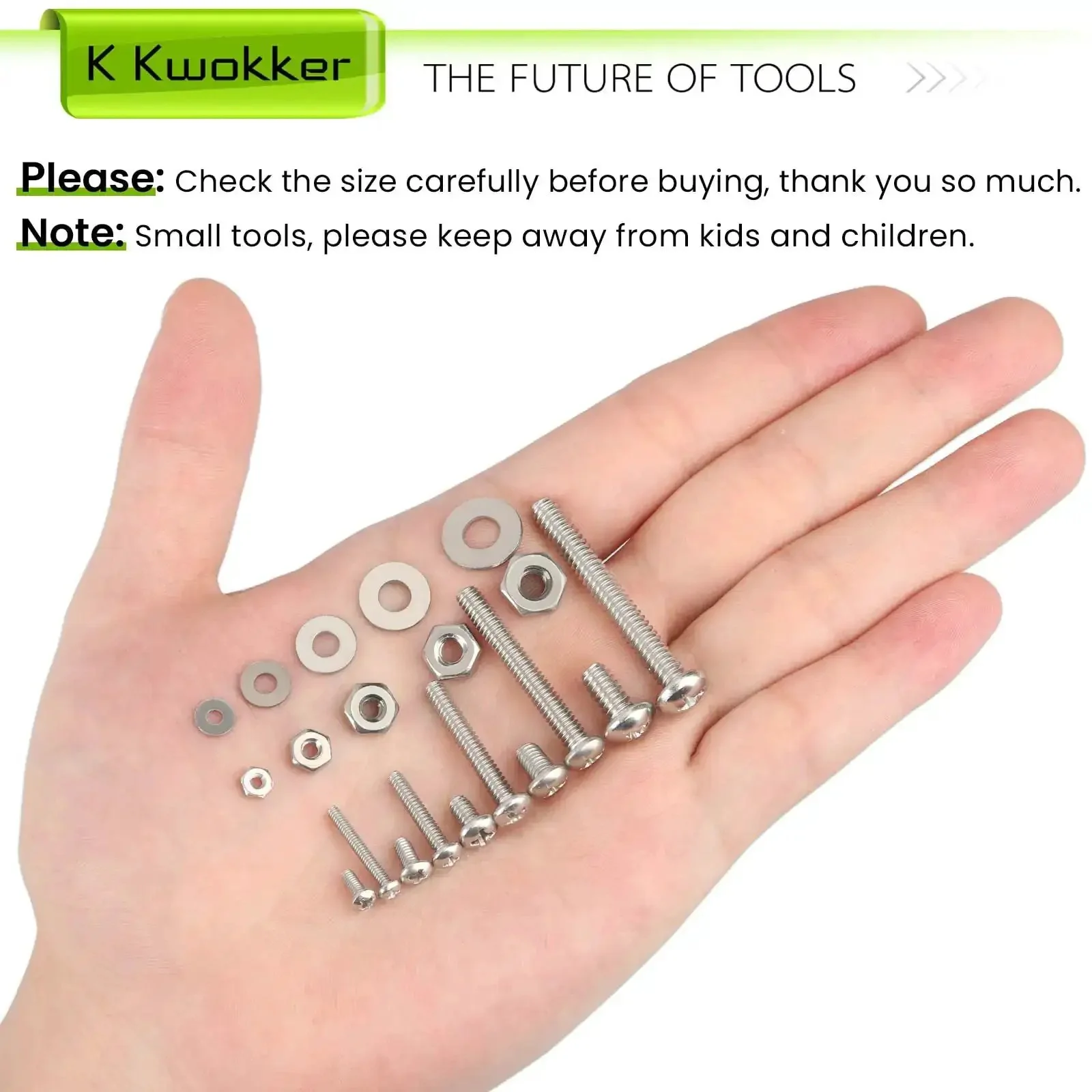 1110 Piece Nuts Bolts and Washers Set With 25 Sizes and 5 Models Stainless Steel 304 Screws and Nuts Assortment Kit For DIY Projects Repairs and Heavy Duty Hobby Work - Image 2