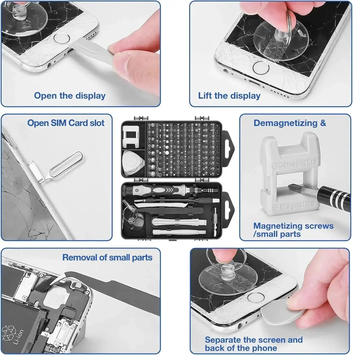 115-In-1 Precision Screwdriver Set With Magnetic Bits And Flexible Shaft For Electronics Repair Dope Handy Tool Kit For Phone Mac Computer Watch Console Doorbell And Gadgets - Image 3