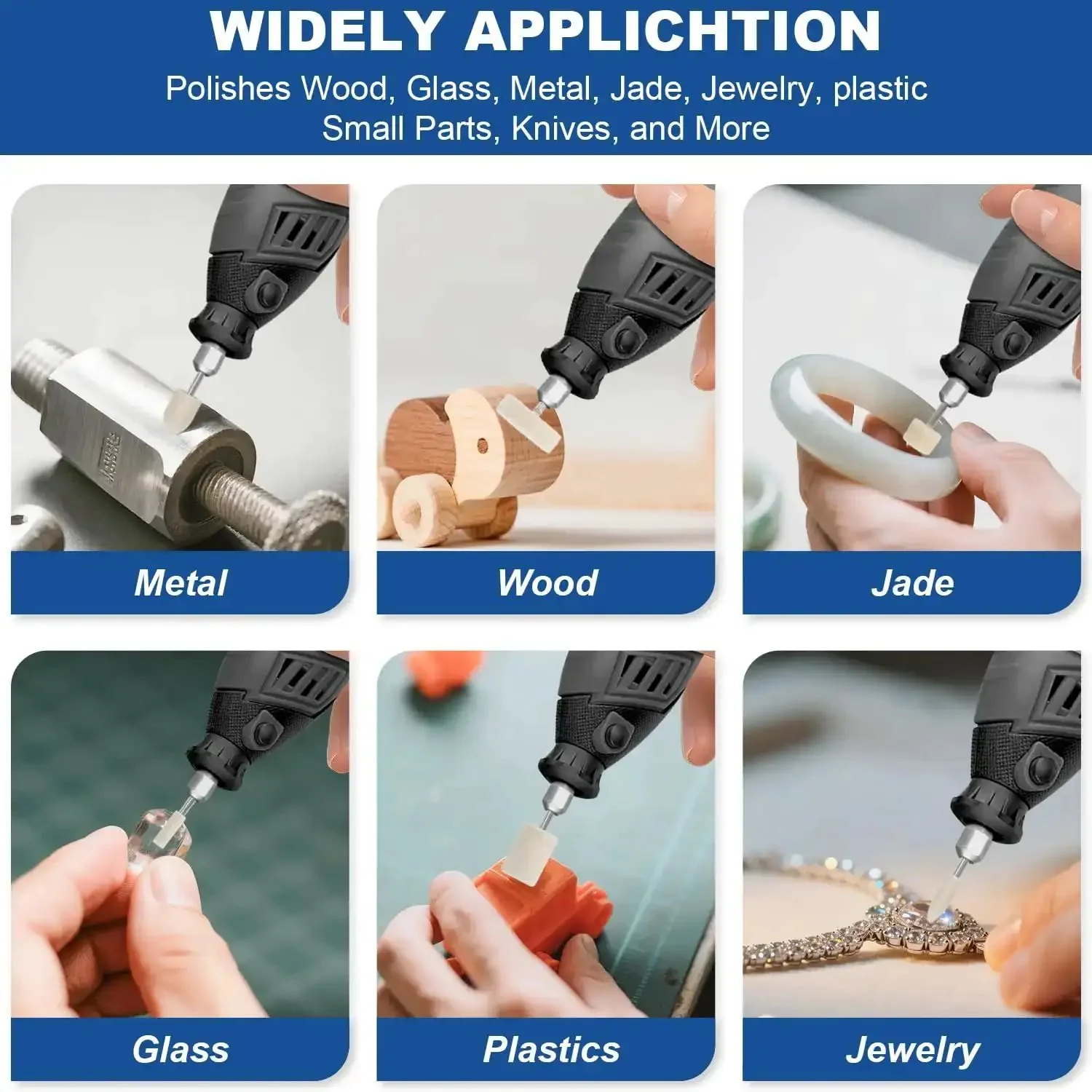 115 Piece Polishing Buffing Wheel Set For Dremel Tools 1 Eighth Inch Shank Pro Grade Wool Buffers For Metal Jewelry Wood Long Lasting Honeycomb Wheels With 3 Second Quick Lock Bench Tested Dremel Polishing Kit For Restoration Projects - Image 6