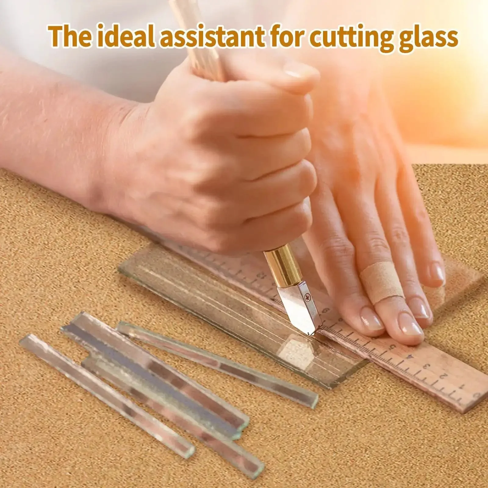 12 By 12 By 0.5 Inch Stained Glass Work Surface Cutting Mat Heat Resistant Starter Kit With Tools For Tabletop And Countertop Protection Durable Non Slip Easy To Clean Pro Grade Glass Cutting Surface - Image 3