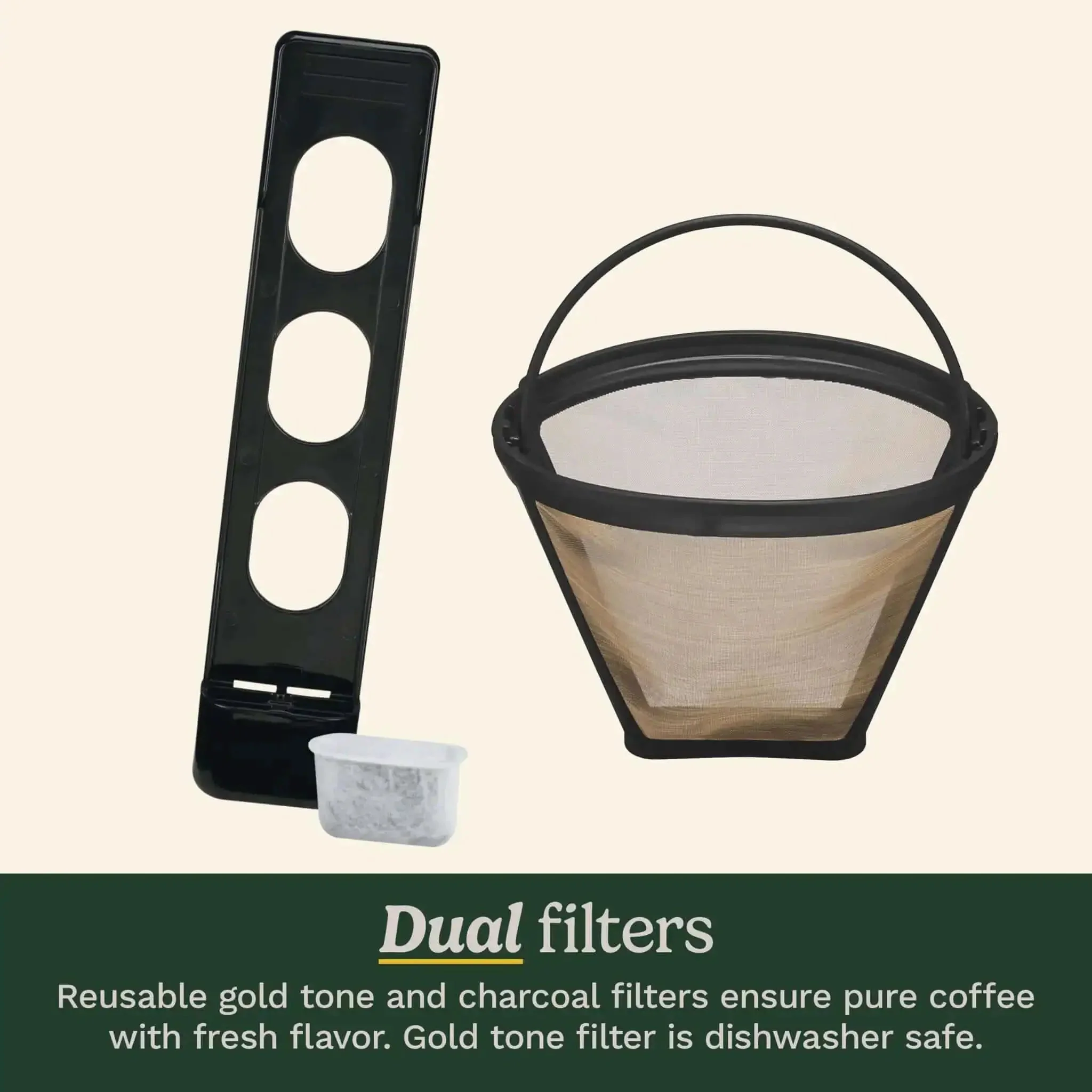 12 Cup Brew Central Coffee Maker With Fully Auto Programmable Settings, 24 Hour Delay Brew, Auto Off, 1 To 4 Cup Options, Adjustable Temperature Control With Low, Medium, And High Heater, Black Stainless Steel Glass Carafe, Ergonomic Comfort Grip - Image 3