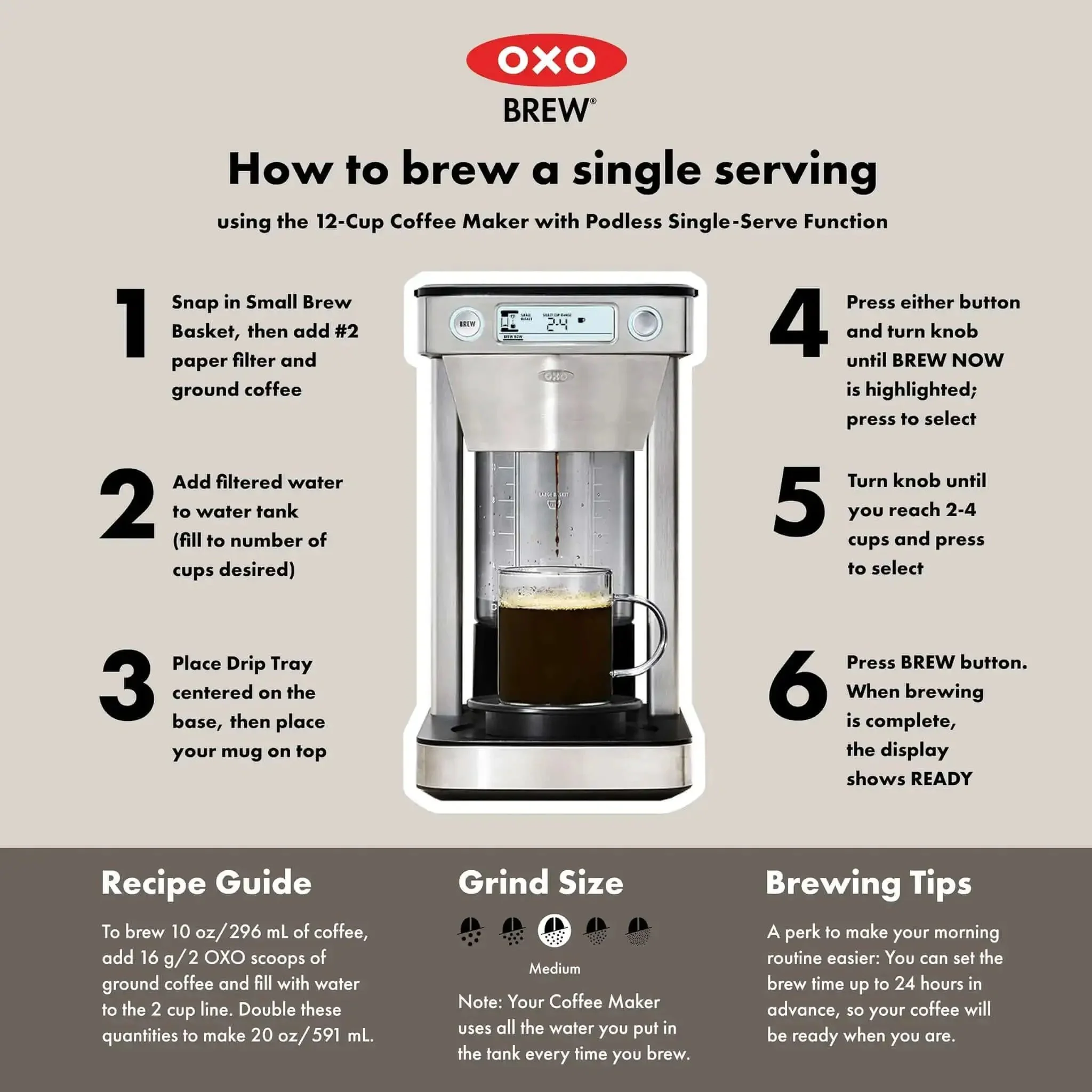 12 Cup Coffee Maker With Podless Single Serve Function In Silver Heats Water To 194 To 205 F For Fast Flavorful Brews And Fits One Or A Crowd With Small Or Large Brew Baskets, Easy Home Kitchen Coffee Brewer - Image 2