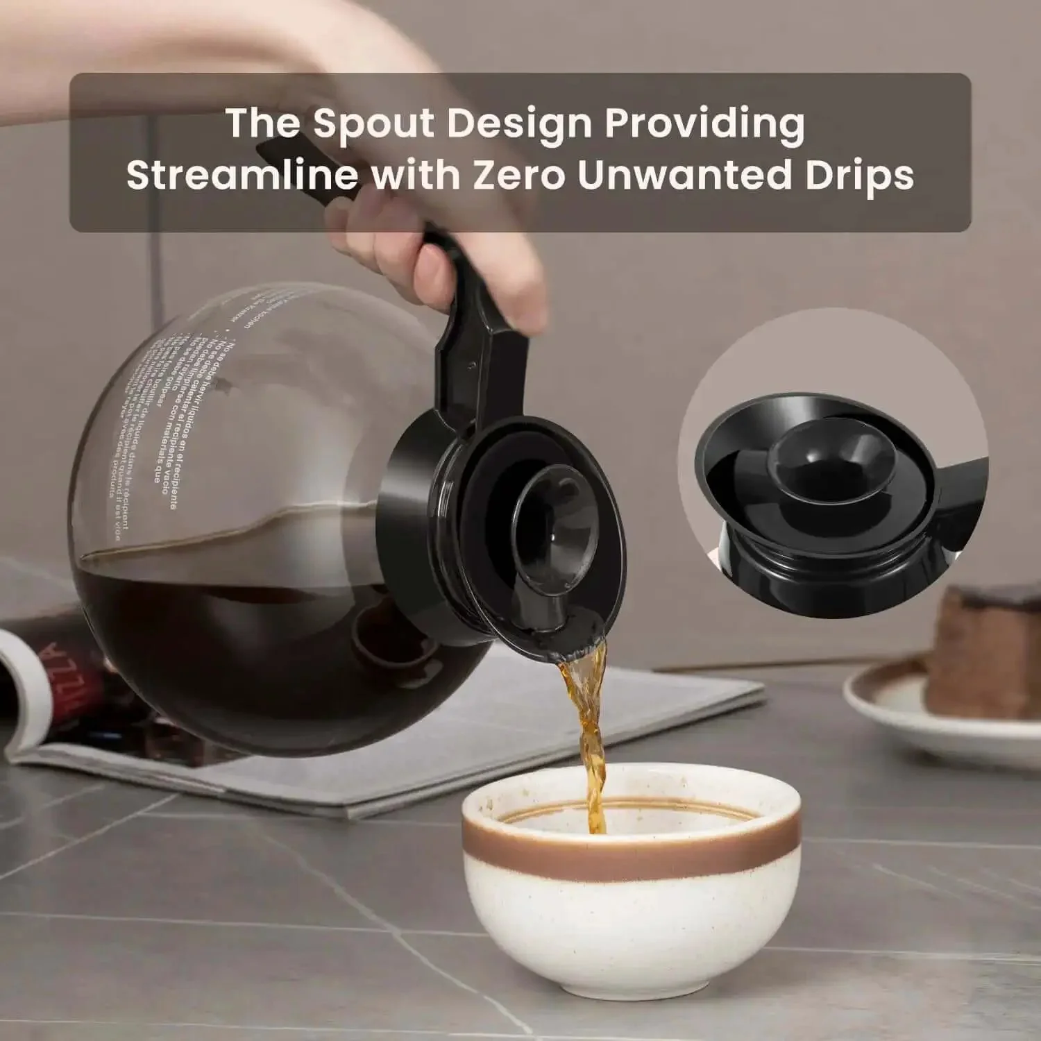 12 Cup Commercial Drip Pour Over Coffee Maker With Two Glass Carafes And Warmers Stainless Steel Brew Station For Office Or Cafe Fast Brew ETL CE RoHS Intertek Certified Durable High Capacity Coffee Brewer - Image 5