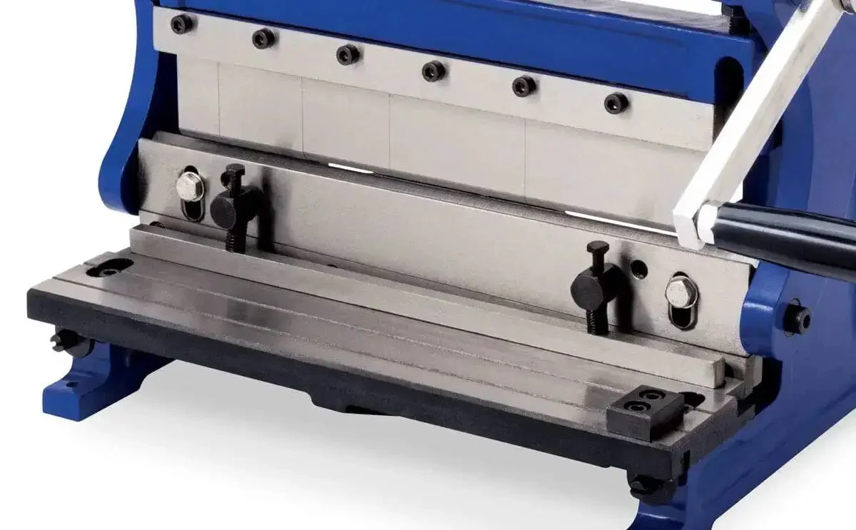 12 Inch 3 In 1 Sheet Metal Brake Shear And Slip Roll Machine For DIYers And Pros, Compact Space Saving Design, 5 Removable Fingers For Boxes And Pans Up To 12 Inches, Adjustable Stops For Repeatable Shear And Bend, Spring Loaded Hold Down - Image 3