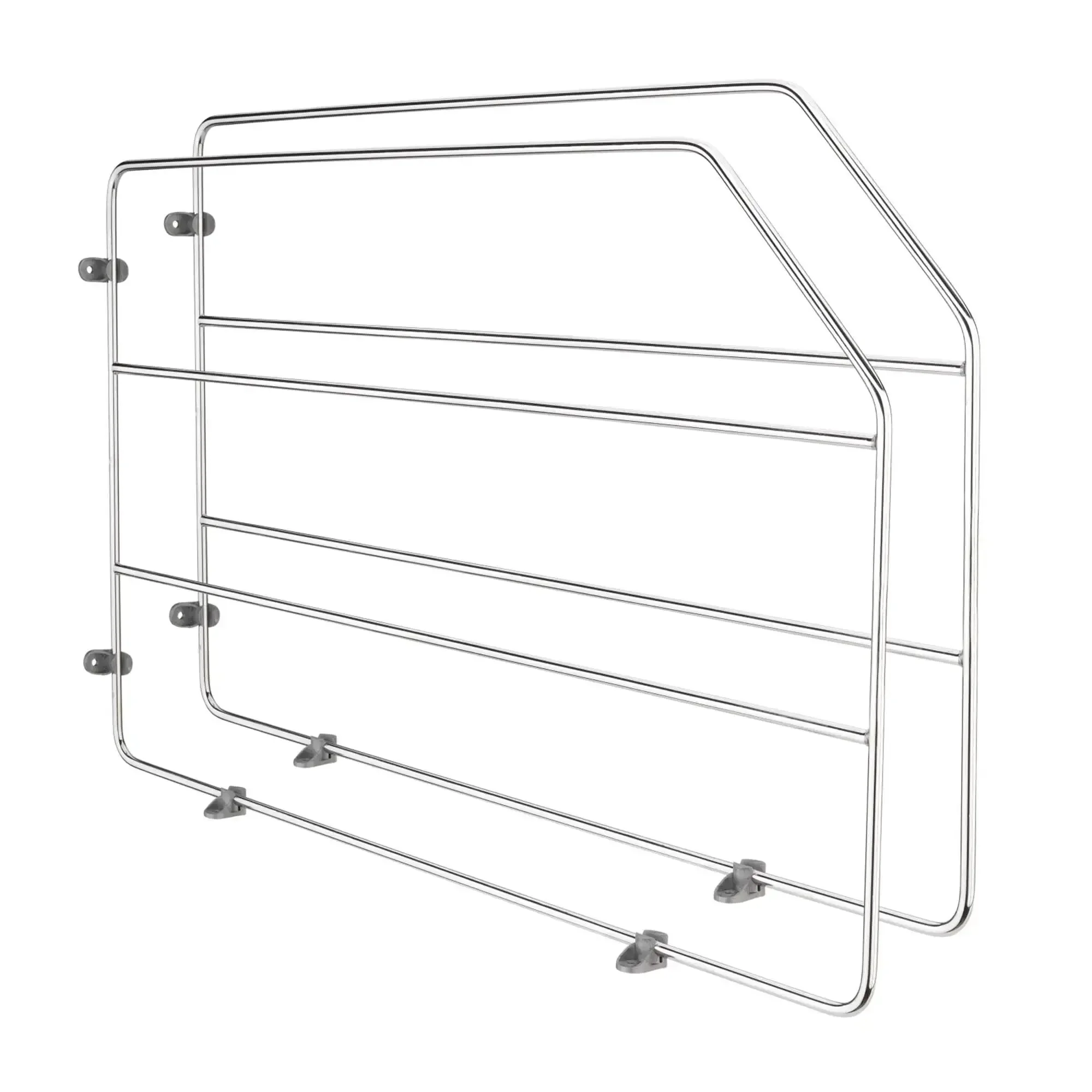 12 Inch Baking Sheet Organizer Rack For Wall And Base Kitchen Cabinets Chrome Wire Divider For Pan Storage In Cupboards Slim Heavy Gauge Metal Wire Construction Keeps Pans Trays And Cake Pans Neatly Separated And Easy To Grab