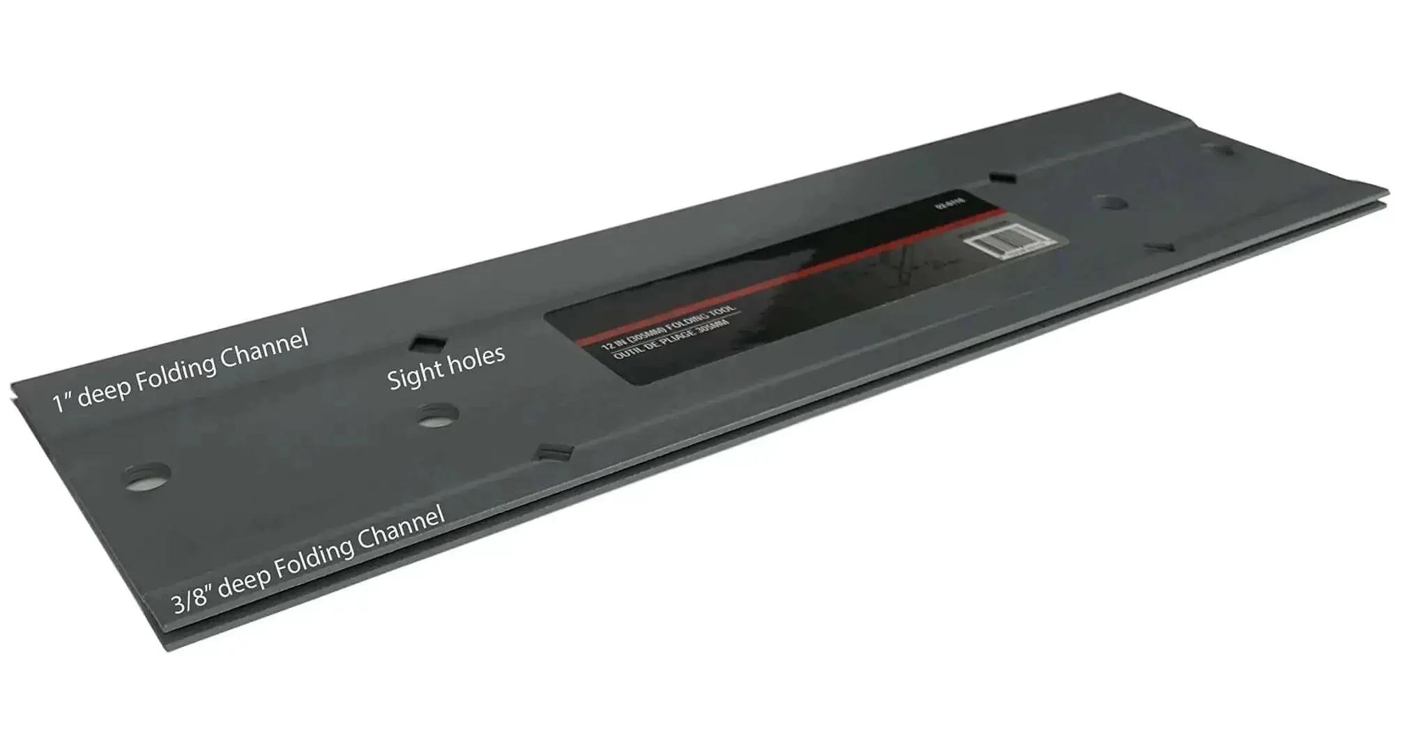 12 Inch Duct Folding Channel Tool For Precise Three Eighths Inch And One Inch Uniform Bends In Sheet Metal, Built Tough, Heavy Duty 16 Gauge Steel, Folds Drive Cleat Channels, Joist Panning, Plenums, Registers, End Caps, Prevents Widening