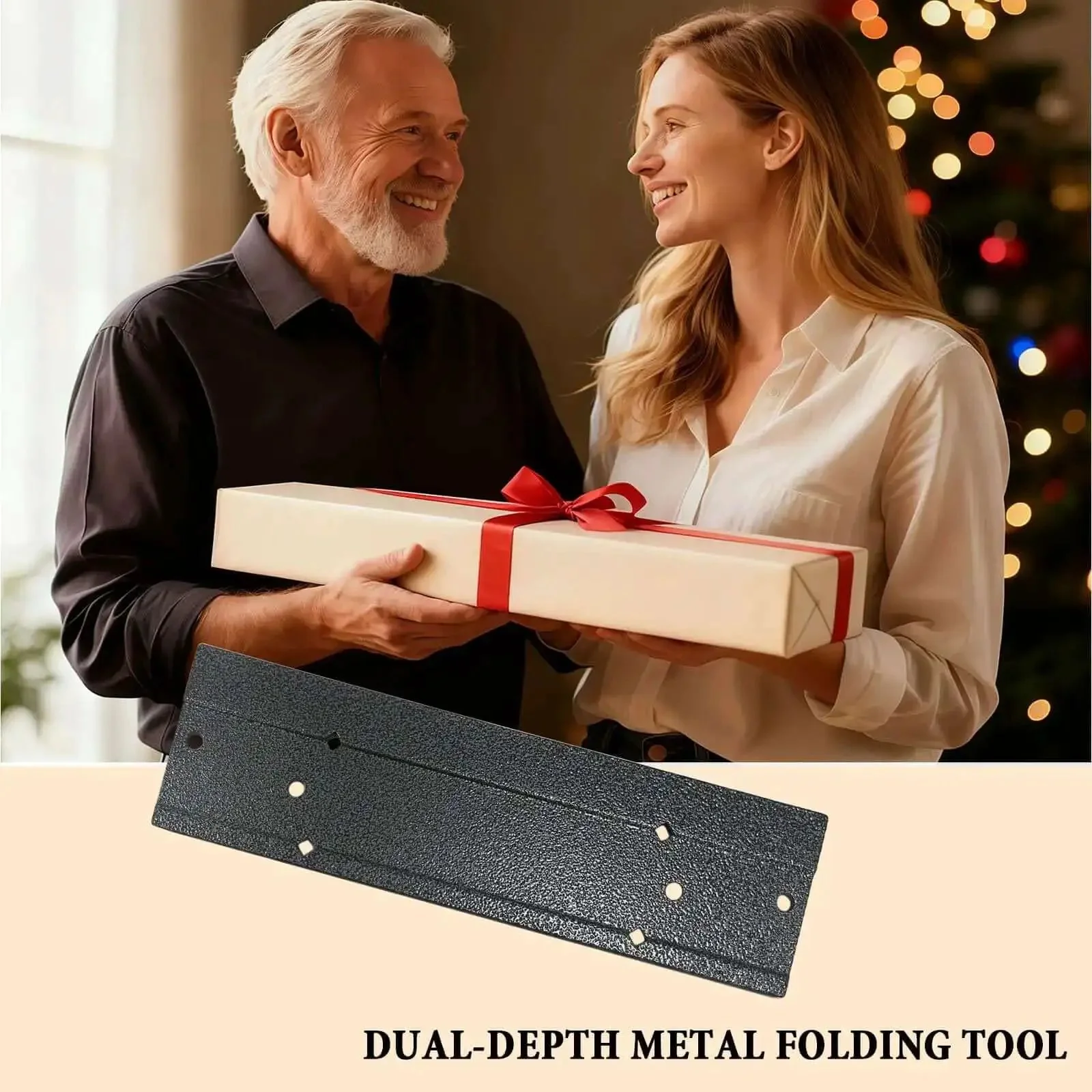 12 Inch Folding Sheet Metal Bending Tool For HVAC Pros With Three Eighths Inch And One Inch Fold Depth Duct Bender Hand Tool Heavy Duty Metal Forming Tool With Corrosion Resistant Cold Rolled Steel Construction - Image 2