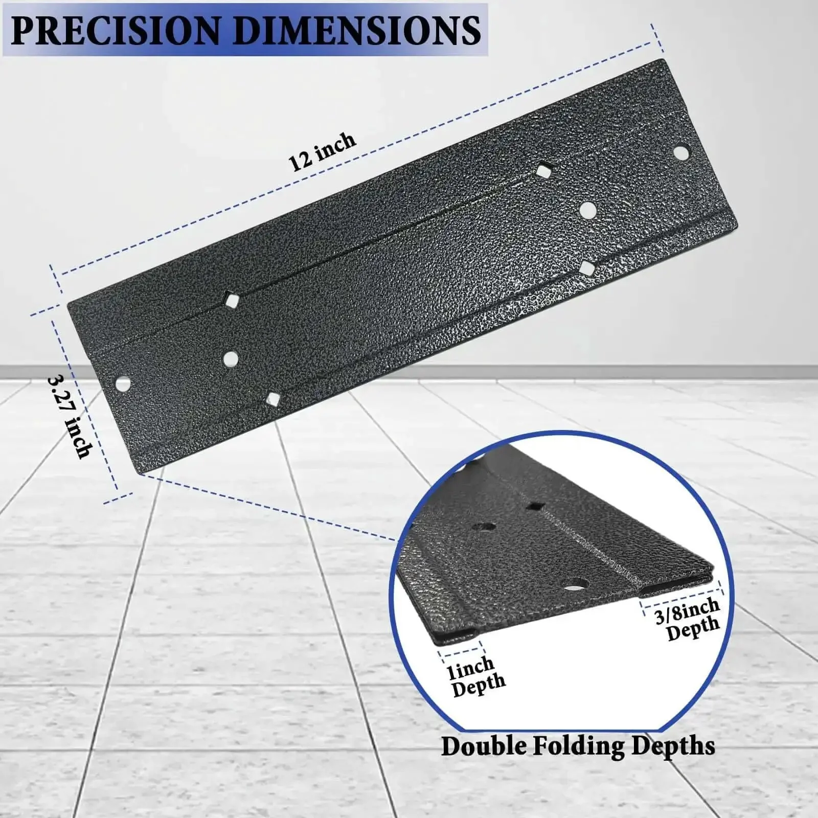 12 Inch Folding Sheet Metal Bending Tool For HVAC Pros With Three Eighths Inch And One Inch Fold Depth Duct Bender Hand Tool Heavy Duty Metal Forming Tool With Corrosion Resistant Cold Rolled Steel Construction - Image 6