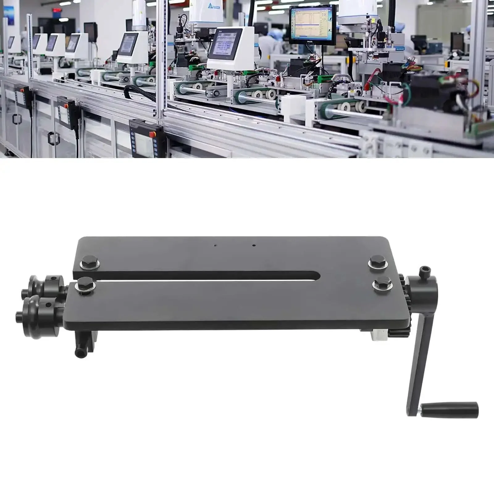 12 Inch Gear Drive Bead Roller Bench Kit With 6 Dies Manual Heavy Duty Pro Grade Sheet Metal Bead Roller For Vehicle Floor Pans And Trunk Pans Auto Body Fabrication Tool RM12 - Image 2