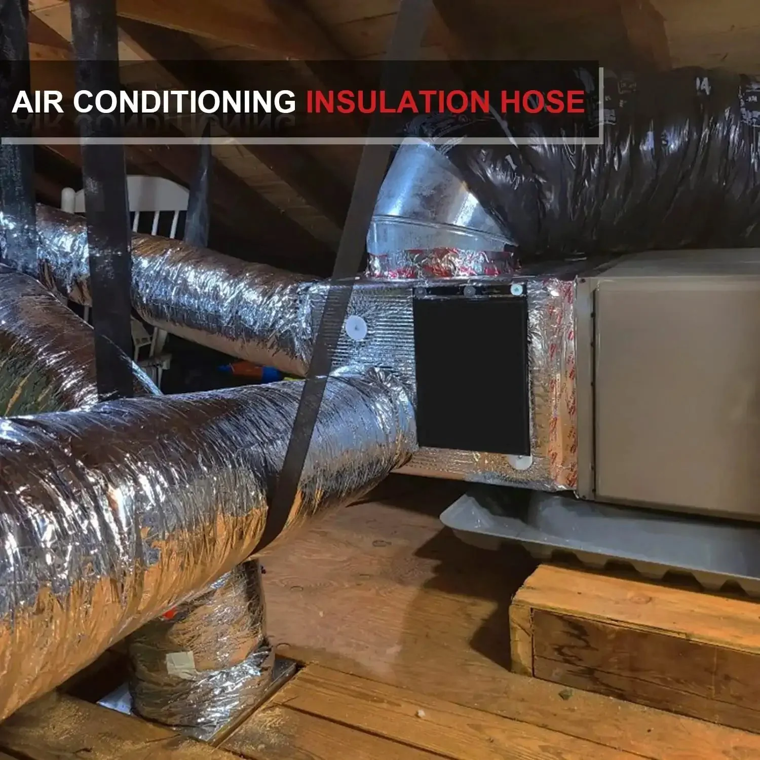 12 Inch Insulated Flexible Duct For HVAC Ducting And Exhaust, Heavy Duty R-4.2 Glass Fiber Insulated AC Duct, Aluminum Foil Wrapped, High Temperature Resistant Flex Duct For Efficient Air Flow - Image 6