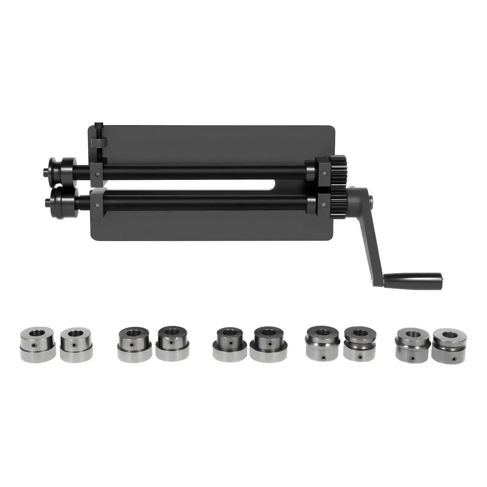 12 Inch Manual Bead Roller Machine With Gear Drive Bench Mount And Six Dies 18 Gauge Steel Capacity For Sheet Metal Fabrication And Automotive Panels Durable Steel Construction For Pro Grade Results
