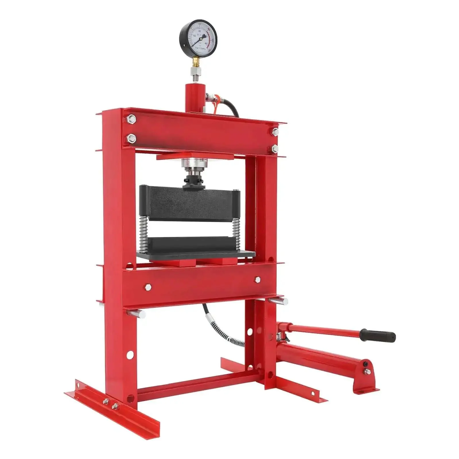 12 Inch Press Brake Attachment For 12 To 20 Ton Hydraulic Shop Presses Pro Grade Heavy Duty Metal Bending Kit For Sheet Metal Creating Complex Shapes Built From High Grade Steel With Plastic Coating And Blackened Finish - Image 2
