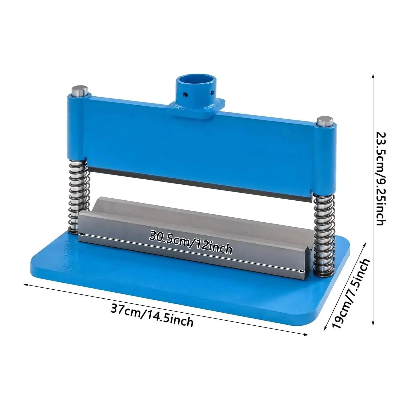12 Inch Press Brake Attachment For 12 To 20 Ton Hydraulic Shop Presses, Delivers 90 Degree Bends Up To 12 Inch, Three Sixteenth Inch Thick, Heavy Duty 45 Pound Steel With Blue Finish, Ideal For DIY Metal Fab - Image 6