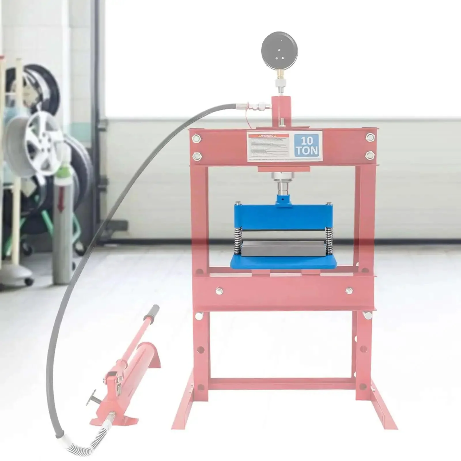 12 Inch Press Brake Attachment For 12 To 20 Ton Hydraulic Shop Presses, Delivers 90 Degree Bends Up To 12 Inch, Three Sixteenth Inch Thick, Heavy Duty 45 Pound Steel With Blue Finish, Ideal For DIY Metal Fab - Image 8