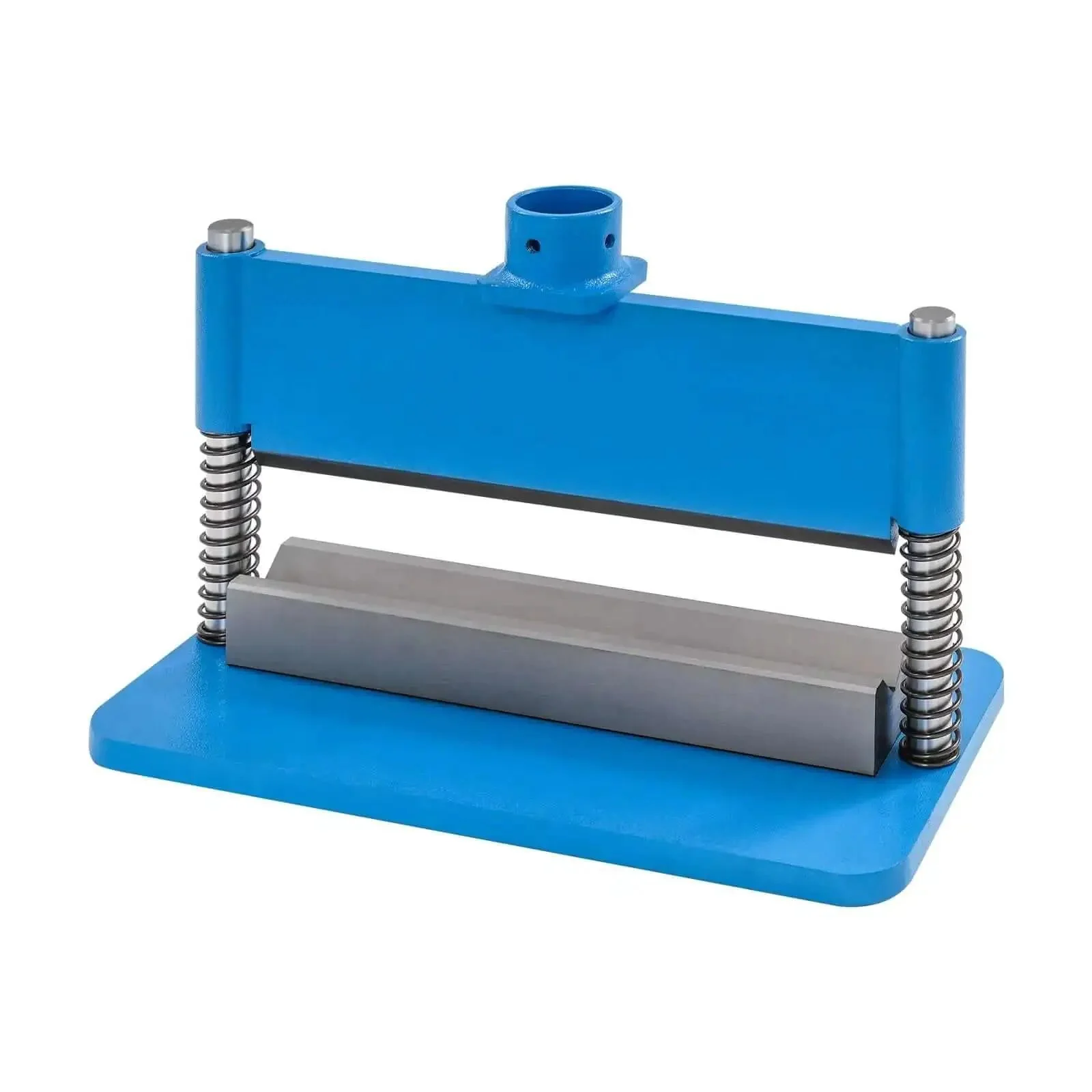 12 Inch Press Brake Attachment For Standard 12 And 20 Ton Hydraulic Workshop Presses 3 16th Inch Bending Thickness 0 To 90 Degree Adjustable Dual Spring Design Heavy Duty Steel Build Built To Last Fab Shop Ready Blue Finish