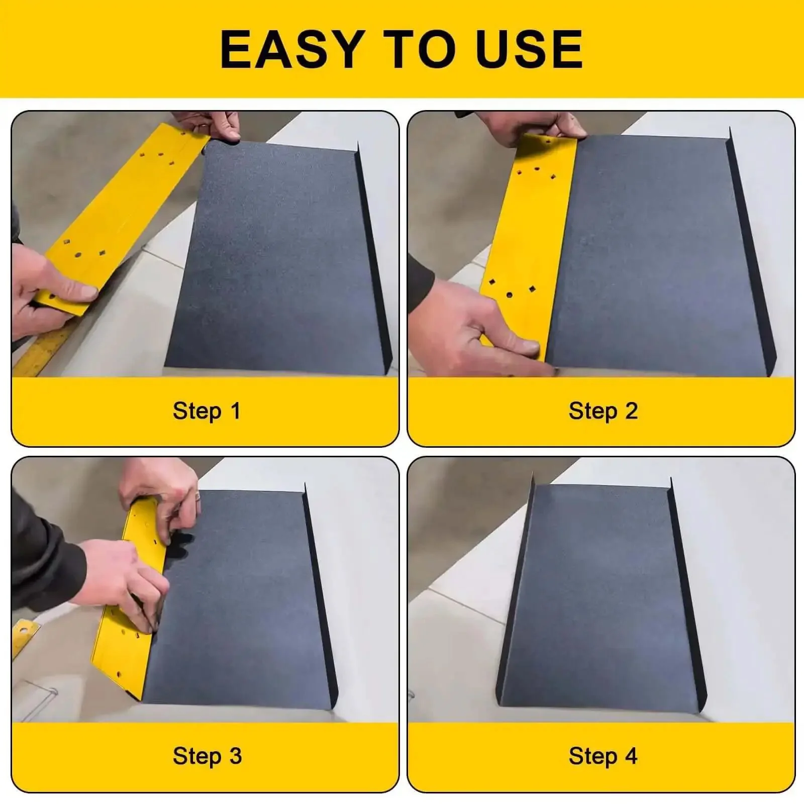 12 Inch Sheet Metal Bending Tool For HVAC Ductwork And Roofing Projects Hand Folding Bar Folder With Two Fold Depths Three Eighths Inch And One Inch Ideal For Joists Pans Plenums Register Boots And End Caps - Image 3