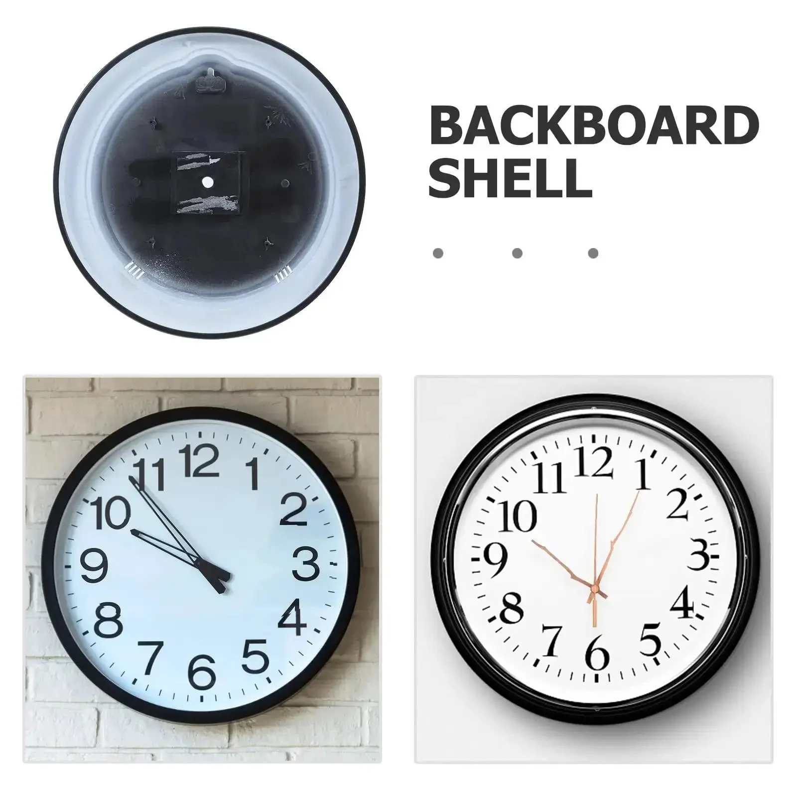 12 Inch Wall Clock Back Cover Replacement For Quartz Clocks Easy Swap Rear Housing Back Shell Panel With Narrow Edge Minimalist Design Timepiece Repair Parts - Image 5