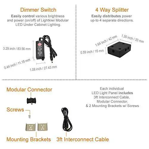 12 Inch Warm White LED Under Cabinet Lighting Kit With 3 Panels, Premium Quality, Easy Install, Bright Task Lighting For Kitchens And Vanities, Colors Pop, Even Illumination, Energy Efficient, Great Value - Image 7