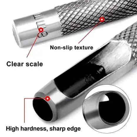 12 mm Round Hole Punch For Leather, Watch Bands, Belts, Canvas, Paper, And Plastics, Durable Hollow Punch Cutter Tool, Heavy Duty Steel, Quick Clean Edges, Ideal For Diy Projects - Image 5