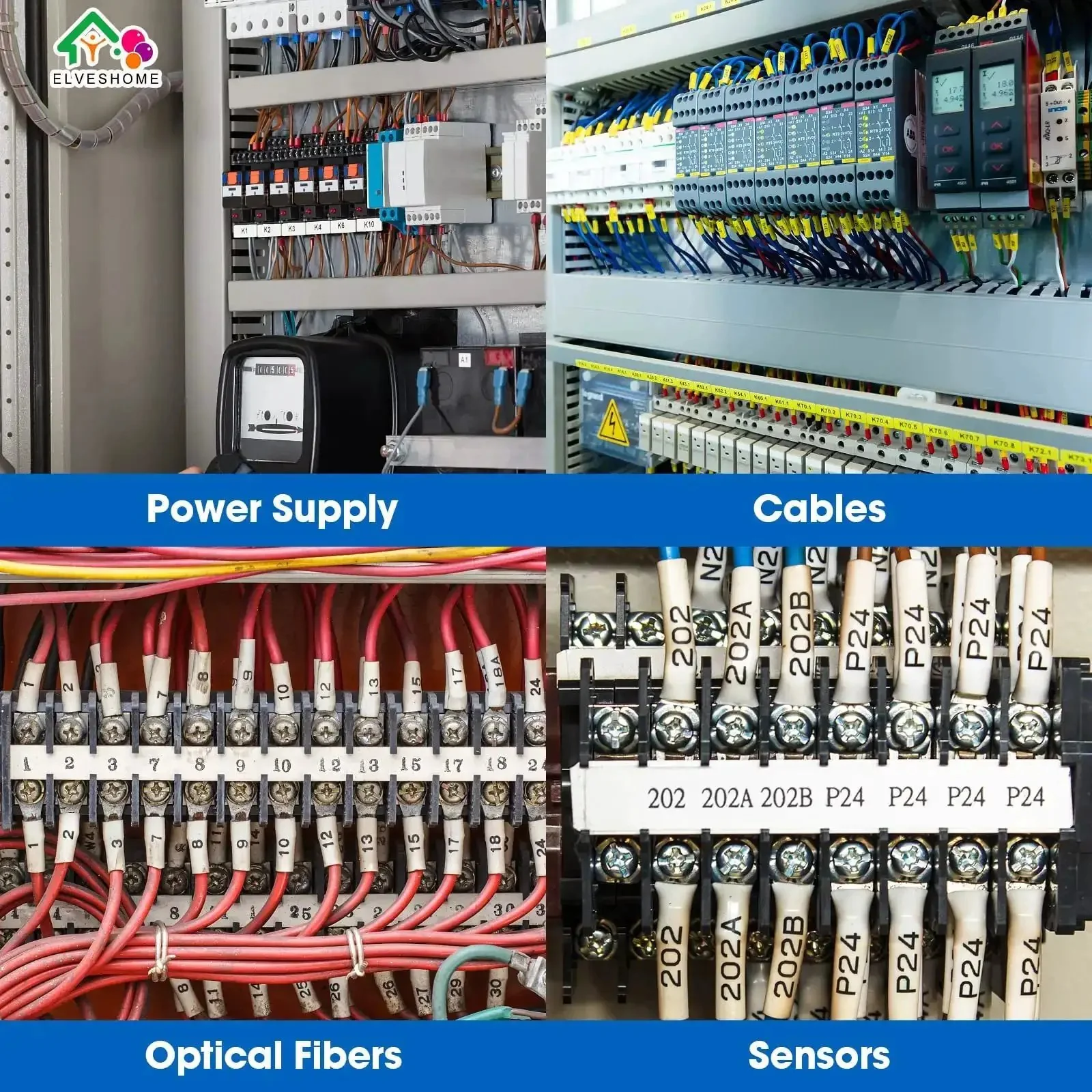 12 Pack 10 Position Screw Terminal Blocks With Covers And Ground Pluggable PCB And Busbar 600V 15A Dual Row Insulated Beefy Copper Conductors For Reliable High Current Wiring - Image 6
