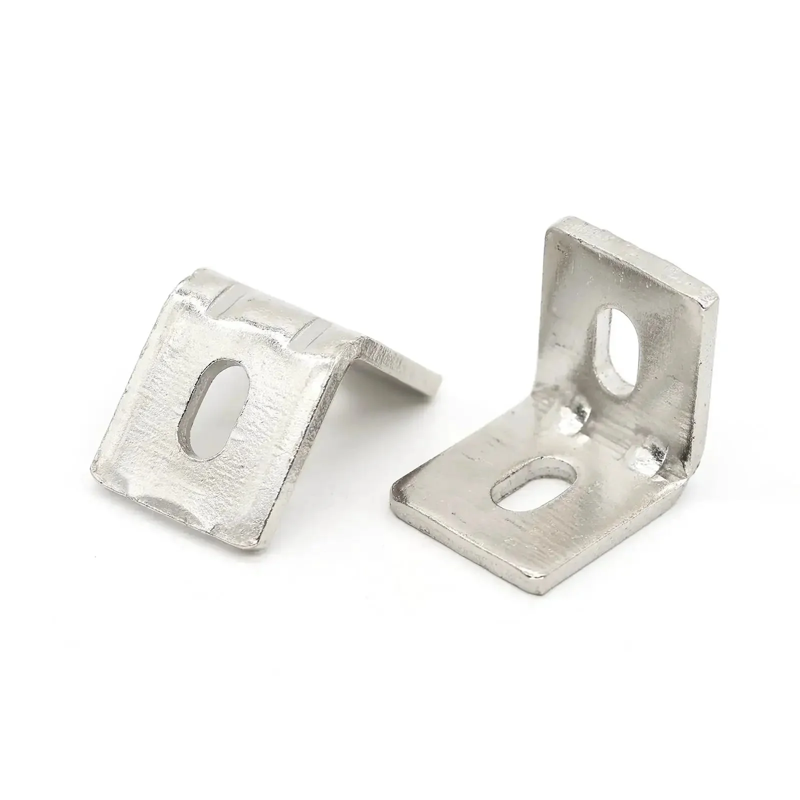 12 Pack 1010 Aluminum Extrusion Connector Brackets With Screws For 1x1 Inch Profiles Carbon Steel Corner Brackets Nickel Plated Tough As Nails Heavy Duty Steel Rail Accessories Set - Image 4