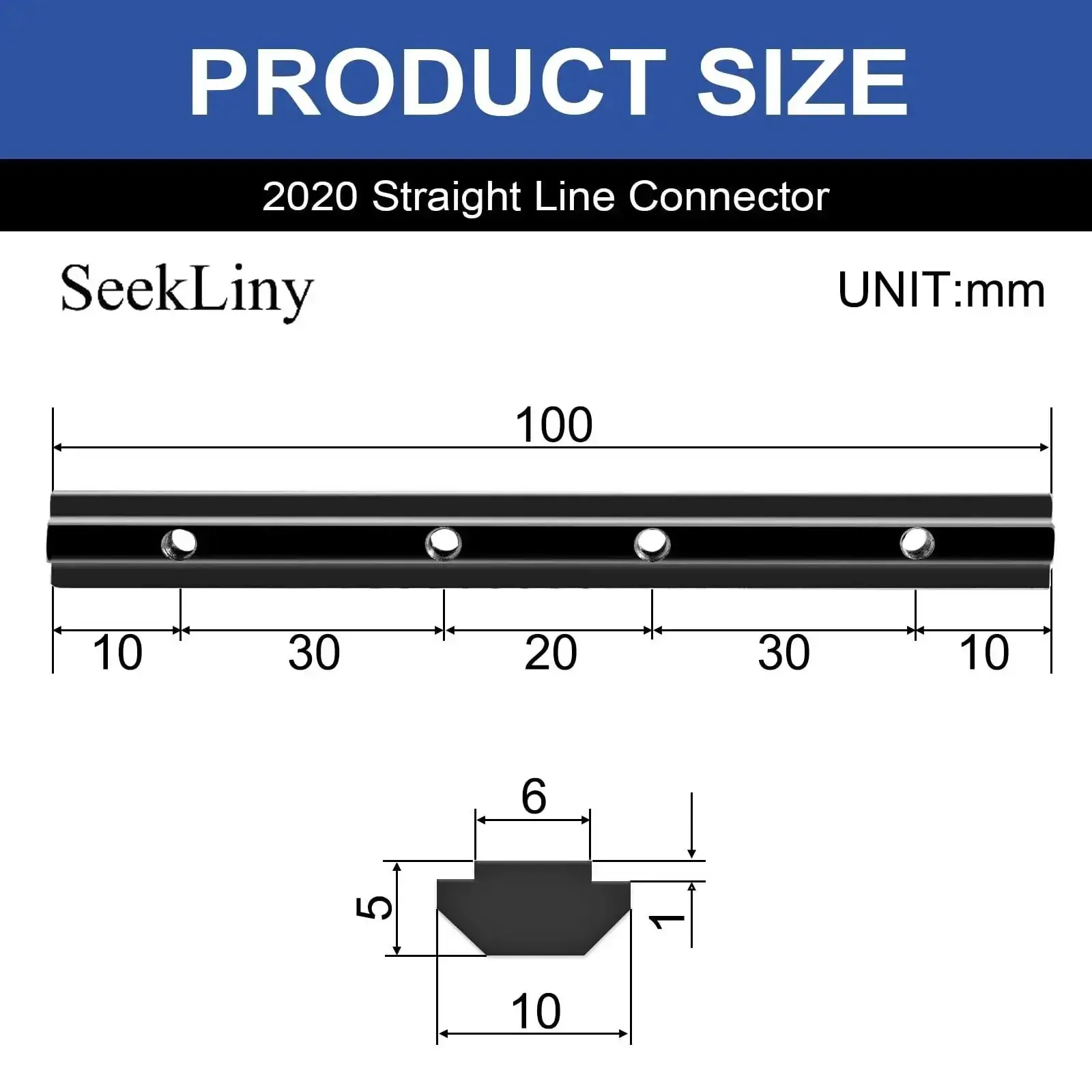 12 Pack 2020 Straight Connector Corner Bracket Joint Plates For 8020 Aluminum Extrusion V Slot T Slot Hardware With Screws And Wrench Black Finish Perfect For 3D Printer Builds And CNC Projects - Image 6