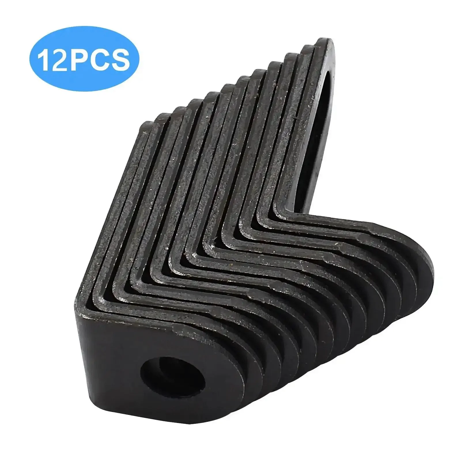 12 Pack Adjustable Right Angle Brackets L Shape Corner Braces Black For DIY Furniture Fixes And Home Projects Heavy Duty Support 18x19x3 mm Durable Corner Reinforcement - Image 2