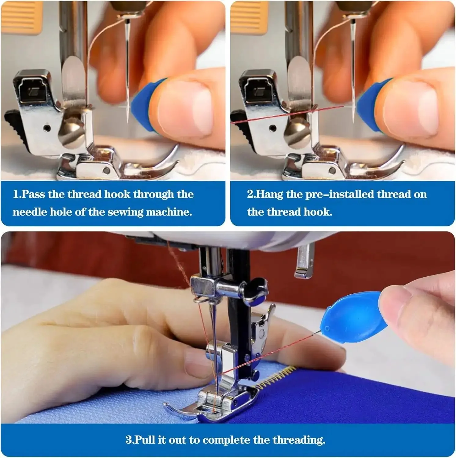 12 Pack Automatic Needle Threaders For Hand And Machine Sewing No Hassle Easy Eye Threaders Fits All Needle Sizes Perfect For Quilting Crafting And Quick Sewing Projects Great Gift For Crafters And Sew Enthusiasts - Image 7