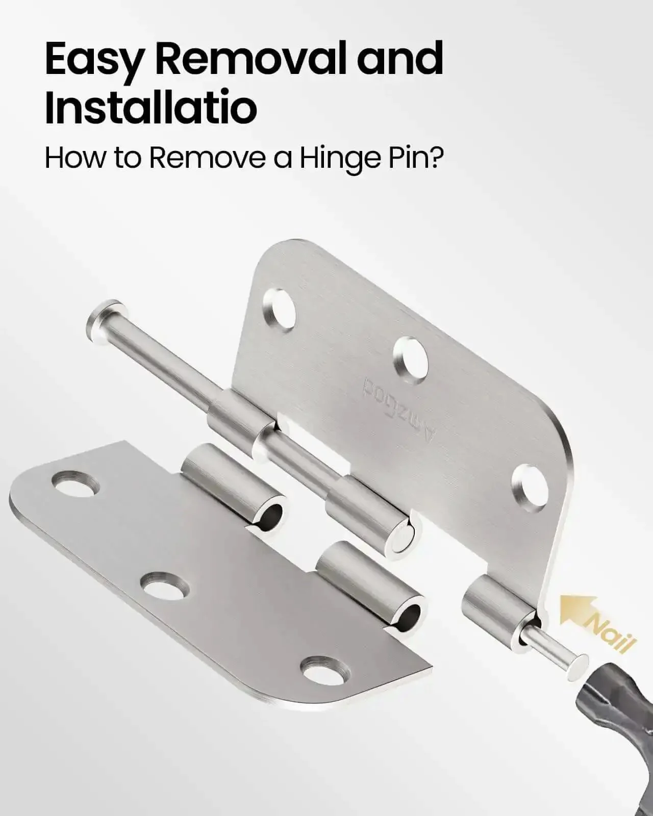 12 Pack Brushed Nickel Door Hinges 3.5 Inch Rounded With 5/8 Radius For Interior And Exterior Doors Satin Nickel Heavy Duty Residential Door Hardware Built To Last - Image 5