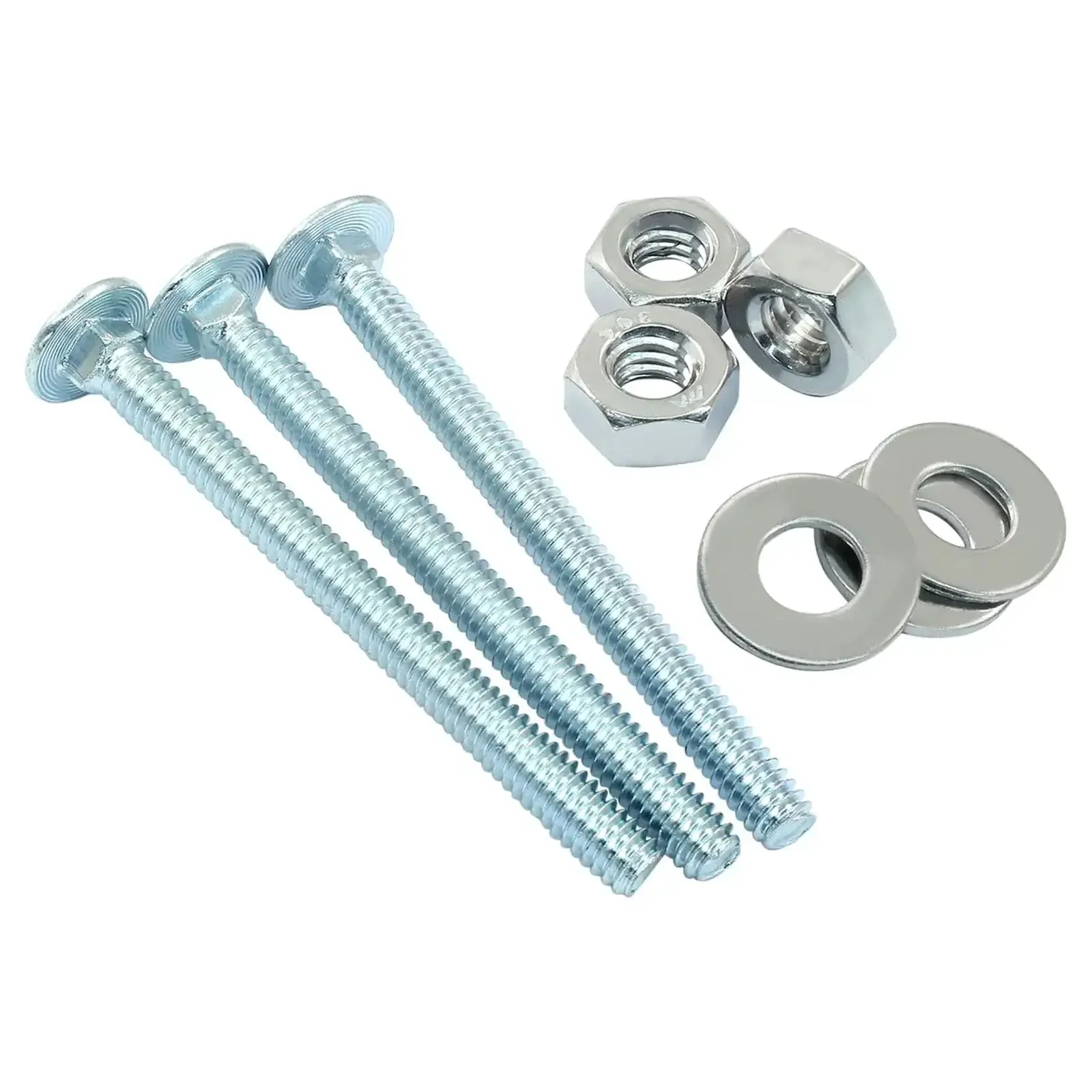 12 Pack Carriage Bolt Kit 1/4-20 X 3 Inch Galvanized Round Head Bolts With Nuts And Washers Full Thread Heavy Duty Hardware Set For Furniture TV Mounts And Indoor Outdoor Projects - Image 5