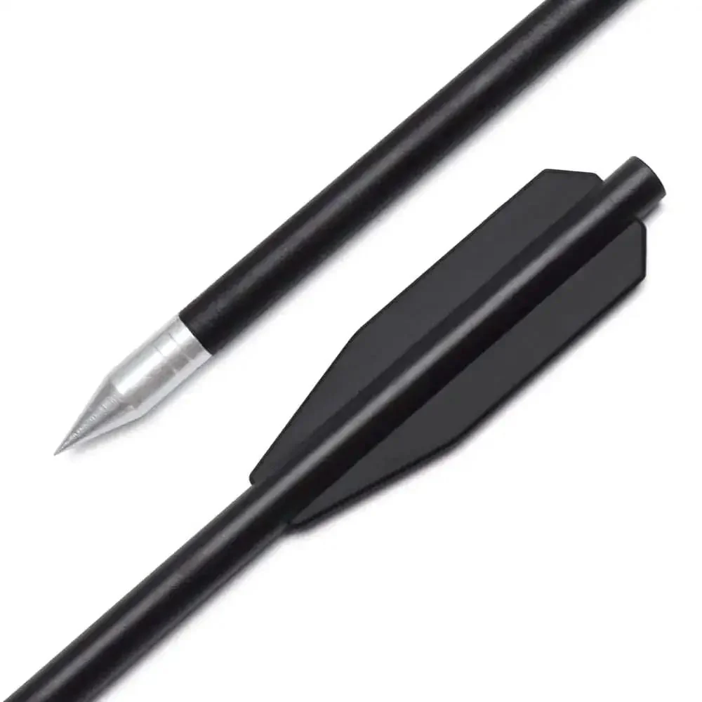 12 Pack Crossbow Bolts 6.3 Inch Black Plastic Shaft Arrows With Aluminum Point Tip For Small Crossbows, Durable Target Practice Bolts With Black Vanes, Safe To Use But Do Not Shoot At People - Image 6
