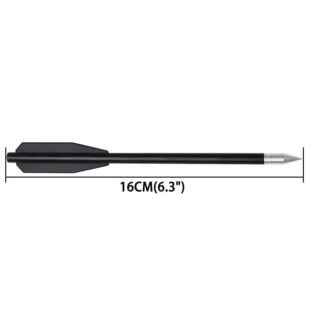12 Pack Crossbow Bolts 6.3 Inch Black Plastic Shaft Arrows With Aluminum Point Tip For Small Crossbows, Durable Target Practice Bolts With Black Vanes, Safe To Use But Do Not Shoot At People - Image 7