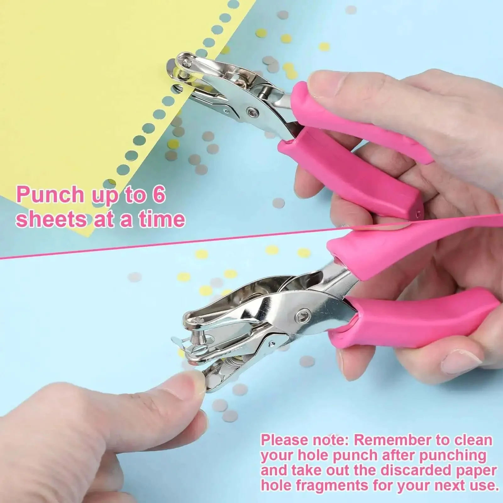 12 Pack Dope Cushioned Grip Single Hole Paper Punch Heavy Duty Hand Tool For Greeting Cards Scrapbooks Notebooks Craft Paper And DIY Invitations Perfect For Card Making Scrapbooking Invitations And Creative Projects - Image 5
