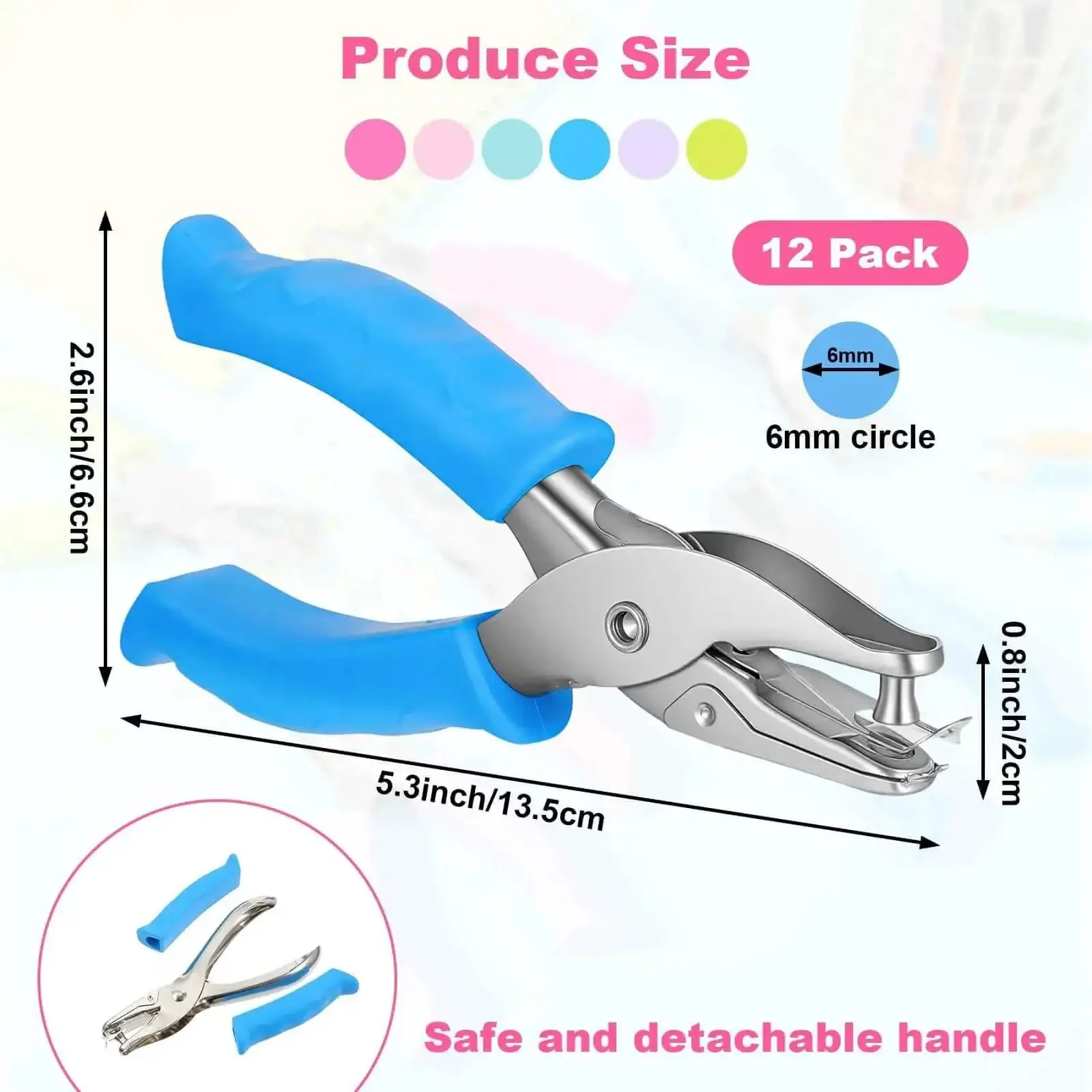 12 Pack Dope Cushioned Grip Single Hole Paper Punch Heavy Duty Hand Tool For Greeting Cards Scrapbooks Notebooks Craft Paper And DIY Invitations Perfect For Card Making Scrapbooking Invitations And Creative Projects - Image 7