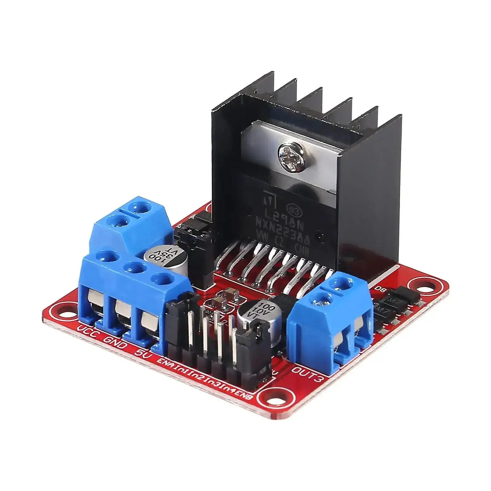 12 Pack Dual H Bridge Motor Driver Controller Board Module for Arduino Projects With Jumper Wires, Drives Stepper and DC Motors, Ideal for Smart Car Projects, Compatible With UNO R3 Mega 2560 and Other Arduino Boards - Image 2