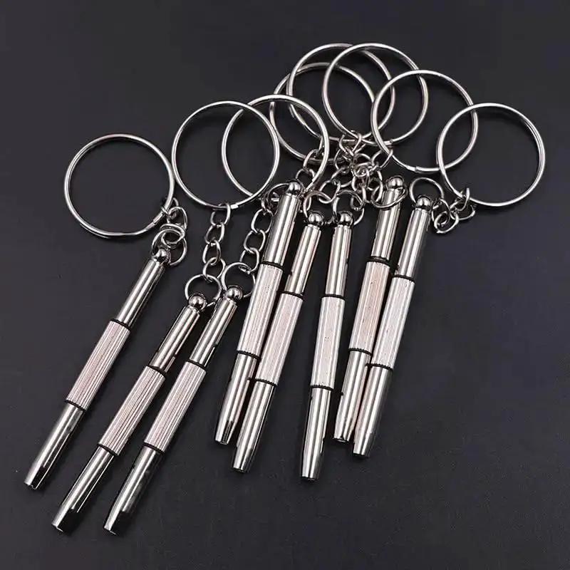 12 Pack Eyeglass Screwdriver Keychain Set Mini 3 In 1 Flat Phillips Hex Drivers Pocket Size For Eyeglasses Frames Nose Pads Cleaning And Repair Watches Jewelry Portable Tool Kit - Image 3
