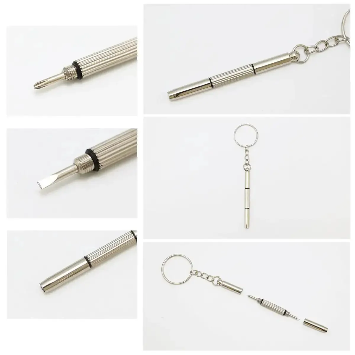 12 Pack Eyeglass Screwdriver Keychain Set Mini 3 In 1 Flat Phillips Hex Drivers Pocket Size For Eyeglasses Frames Nose Pads Cleaning And Repair Watches Jewelry Portable Tool Kit - Image 6