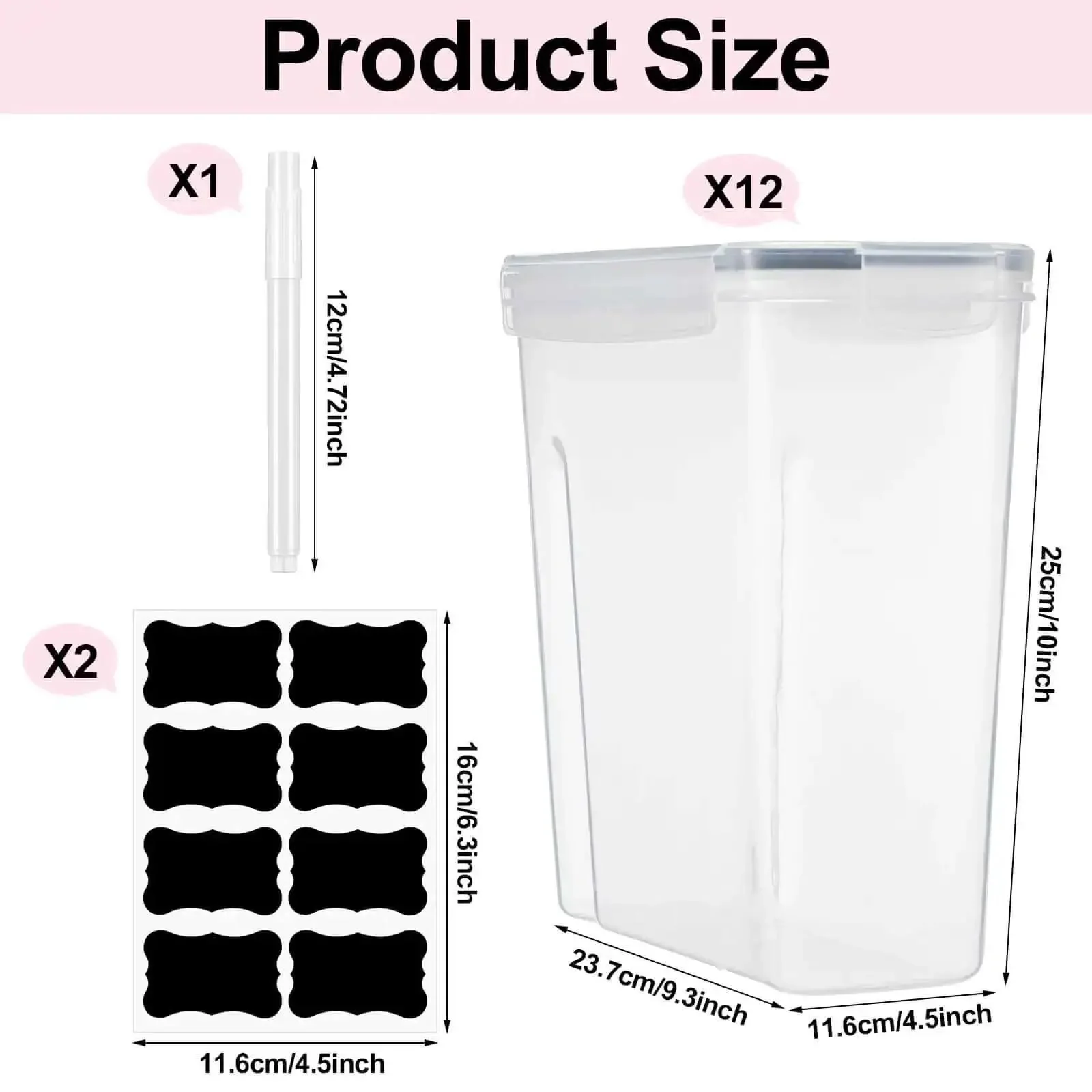 12 Pack Filament Storage Boxes With Lids For 3D Printing Spools Clear Moisture Dust And Water Proof Boxes With Labels Portable Sealing And Protection Includes 2 Stickers And 1 Marker Pen - Image 5